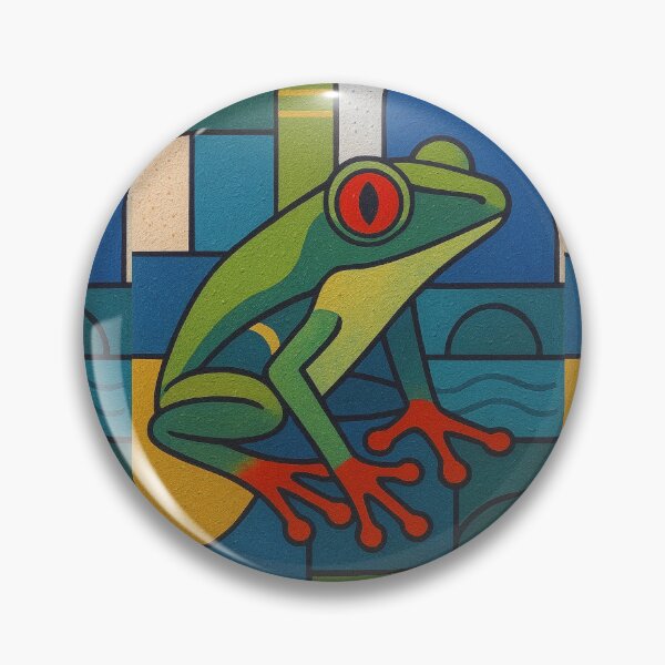 Item preview, Red Eyed Tree Frog Painting – Tropical Rainforest Wildlife Art designed and sold by GalleryKauffeld.