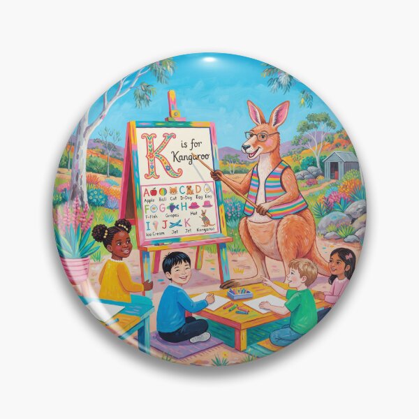 Artikelvorschau, Kangaroo Teaching The Alphabet entworfen und verkauft von Home Decor Art.