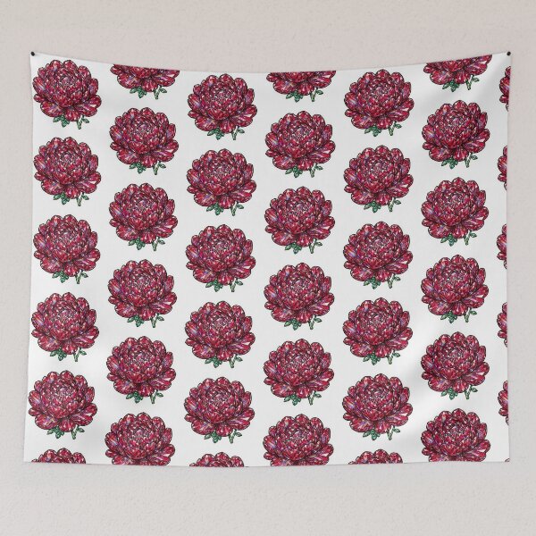 Item preview, Peony Crystal Sticker - Red Ruby Bloom With Emerald Green Stem designed and sold by Crystal Critters .