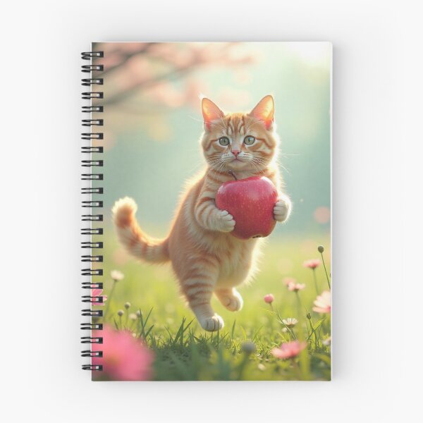 Item preview, Ginger Kitten Carrying a Red Apple designed and sold by NtoikeShop123.