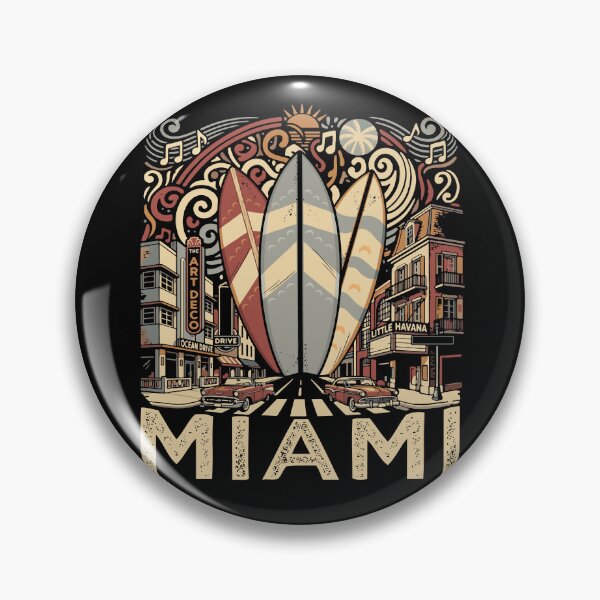 Item preview, Miami Florida Souvenir Men Surfing Lover City Miami designed and sold by DSWShirts.