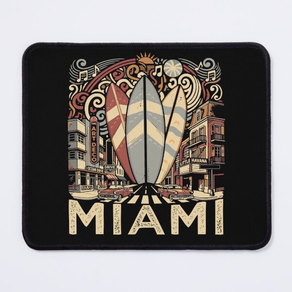 Item preview, Miami Florida Souvenir Men Surfing Lover City Miami designed and sold by DSWShirts.