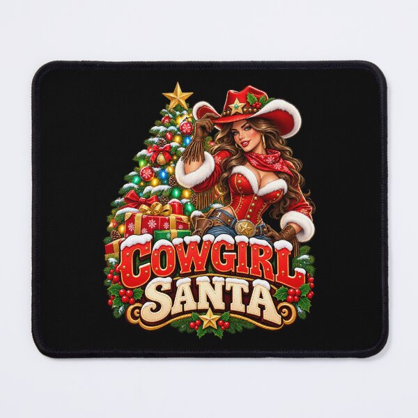 Item preview, COWGIRL SANTA — CHRISTMAS WITH A LITTLE WESTERN ATTITUDE designed and sold by signshirtz.