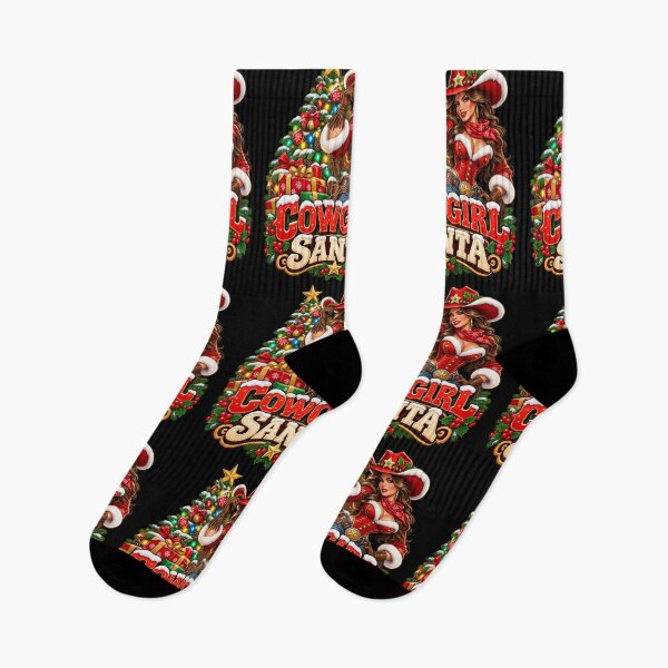 Artikelvorschau, Cowgirl-Weihnachtsmann – Weihnachten mit einem Hauch Western-Flair entworfen und verkauft von signshirtz.