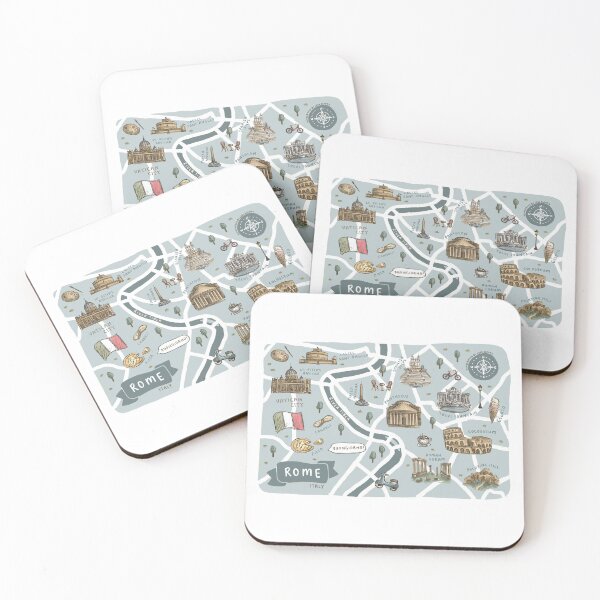 Item preview, Map of Rome, Italy - Blue designed and sold by Those Pencil Shavings.