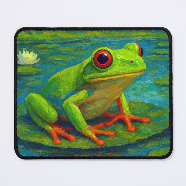 Item preview, Red Eyed Tree Frog Painting – Tropical Rainforest Wildlife Art designed and sold by GalleryKauffeld.