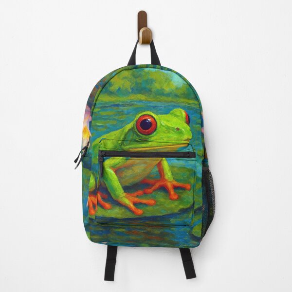 Item preview, Red Eyed Tree Frog Painting – Tropical Rainforest Wildlife Art designed and sold by GalleryKauffeld.