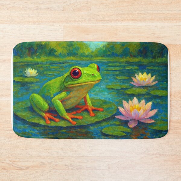 Item preview, Red Eyed Tree Frog Painting – Tropical Rainforest Wildlife Art designed and sold by GalleryKauffeld.