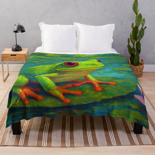 Aperçu de l'œuvre Peinture de rainette aux yeux rouges – Art animalier de la forêt tropicale créée et vendue par GalleryKauffeld.