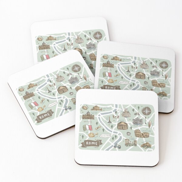 Item preview, Map of Rome, Italy - Green designed and sold by Those Pencil Shavings.