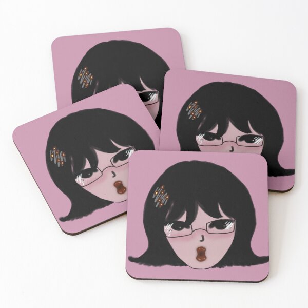 Item preview, Cute Surprised Anime Girl Glasses Art⁠ designed and sold by a1-x.