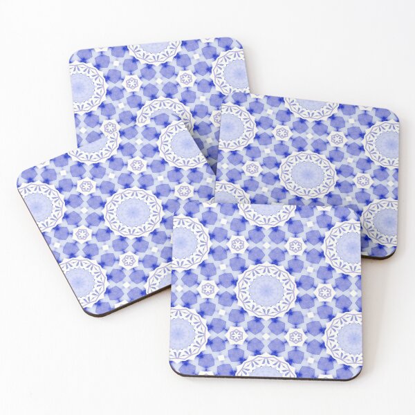 Item preview, Soft Periwinkle Watercolor Mandala Tile Pattern - Tote Bag designed and sold by ArithraStudio.