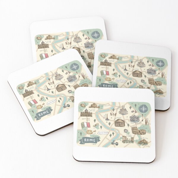 Item preview, Map of Rome, Italy - Cream designed and sold by Those Pencil Shavings.