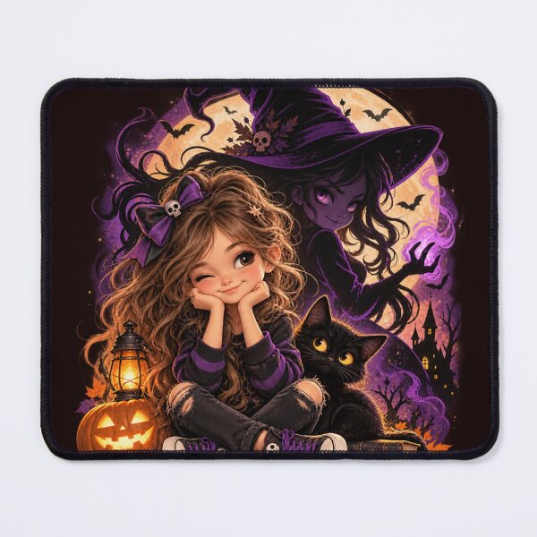 Item preview, Quiet? Only Apparently. Cute Witch Girl Halloween Design designed and sold by MONIKA08 DESIGN.