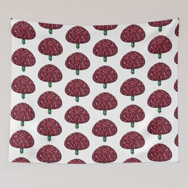 Item preview, Mushroom Crystal Sticker - Red Ruby Cap With Emerald Green Stem designed and sold by Crystal Critters .