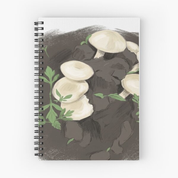 Item preview, Dark forest mushrooms and foliage nature art designed and sold by Bywithrose instant studio.