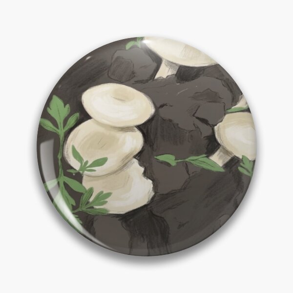 Item preview, Dark forest mushrooms and foliage nature art designed and sold by Bywithrose instant studio.
