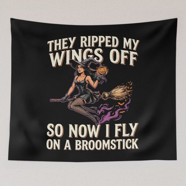 Item preview, They Ripped My Wings Off So Now I Fly On a Broomstick Halloween Witch designed and sold by Welldoh.