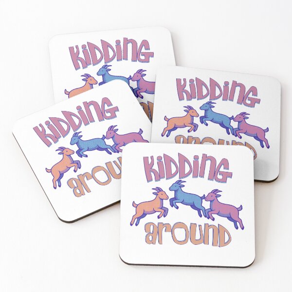 Item preview, Funny Goat Pun | Kidding Around | Vintage Retro Style designed and sold by SunandShade.