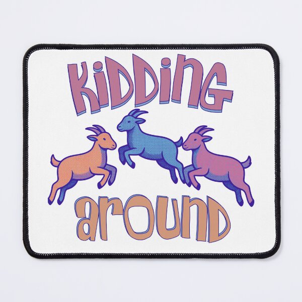 Item preview, Funny Goat Pun | Kidding Around | Vintage Retro Style designed and sold by SunandShade.