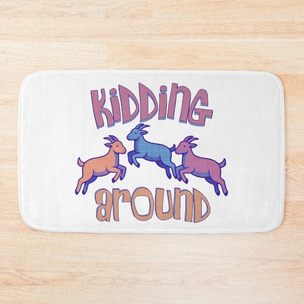 Item preview, Funny Goat Pun | Kidding Around | Vintage Retro Style designed and sold by SunandShade.
