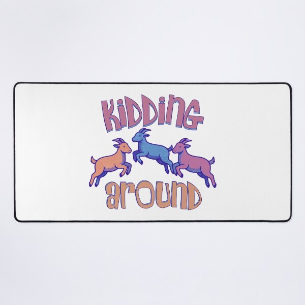 Item preview, Funny Goat Pun | Kidding Around | Vintage Retro Style designed and sold by SunandShade.