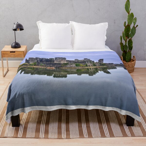 Item preview, Caerphilly Castle and reflection at sunrise designed and sold by VnGphoto.