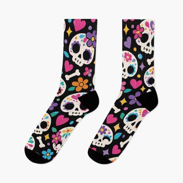 Item preview, Colorful Sugar Skulls – Cute Day of the Dead Pattern designed and sold by therockstuff.