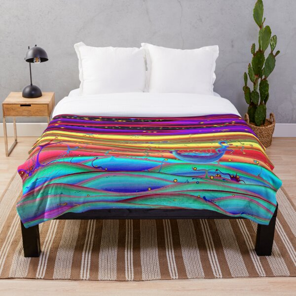 Item preview, Psychedelic Rainbow Sky with Glowing Orbs and Cosmic Love – Visionary Dreamscape Art for Dopamine Decor designed and sold by Ofir mor.