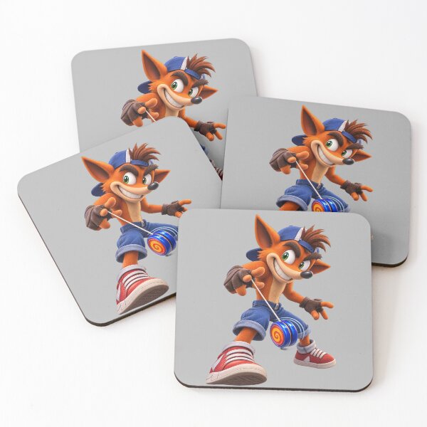 Aperçu de l'œuvre Autocollant Yo-Yo Bandicoot Rétro – Illustration d'un personnage de dessin animé des années 90 pour gamers créée et vendue par Felixuss.