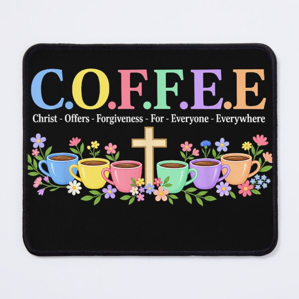 Item preview, Coffee Christ Offers Forgiveness For Everyone Everywhere  designed and sold by Crookedorbit ⭐⭐⭐⭐⭐ .