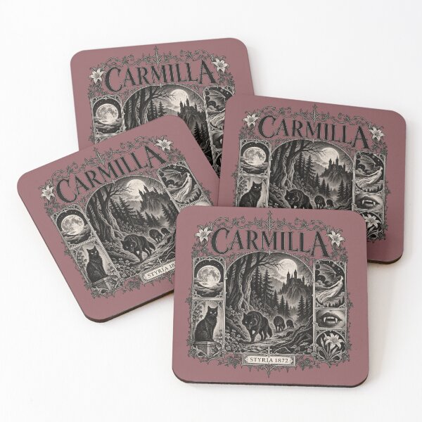 Item preview, Carmilla Gothic Vampire Book Lover designed and sold by POD DYNASTY | Original Print On Demand T-Shirt Graphics.