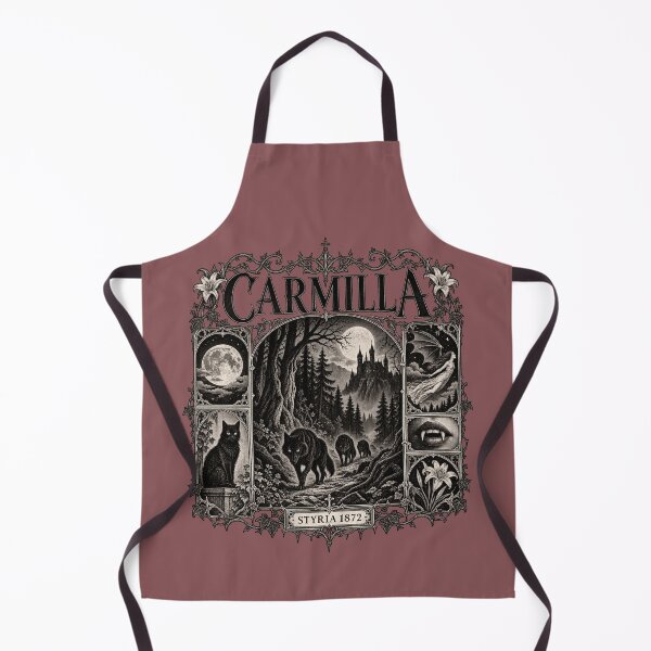 Item preview, Carmilla Gothic Vampire Book Lover designed and sold by POD DYNASTY | Original Print On Demand T-Shirt Graphics.