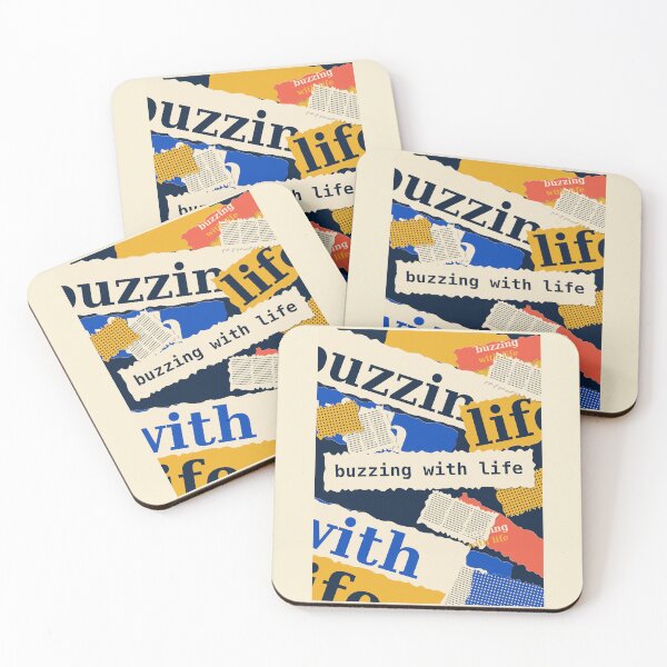 Item preview, Buzzing with Life Blue and Yellow Typography designed and sold by Kinzy P. A..