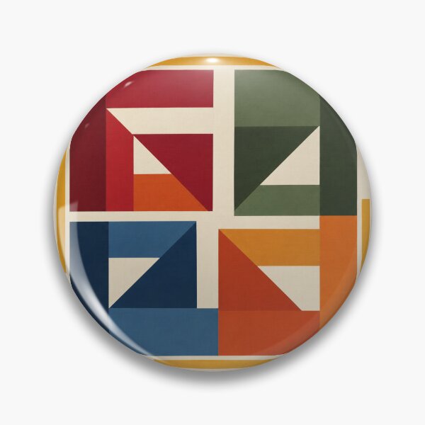 Item preview, Modern Quilt Block – Geometric Textile Throw Pillow designed and sold by astersgraphics.