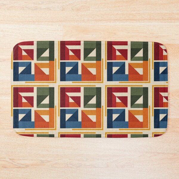 Item preview, Modern Quilt Block – Geometric Textile Throw Pillow designed and sold by astersgraphics.