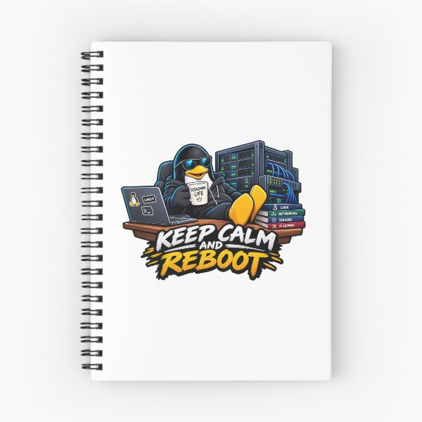 Item preview, Keep Calm and Reboot – Funny Sysadmin Design designed and sold by TBillMAG — Retro Tech & IT Humor.