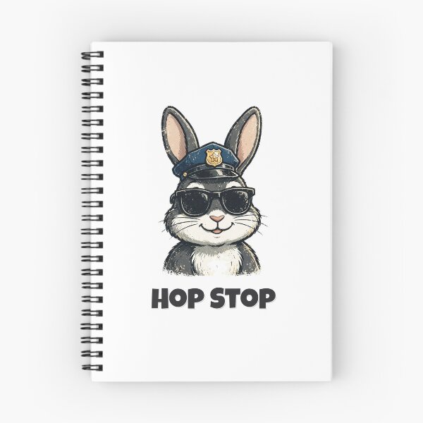 Artikelvorschau, Hop Stop Lustiges Kaninchen Polizei Design entworfen und verkauft von Wild Shades.