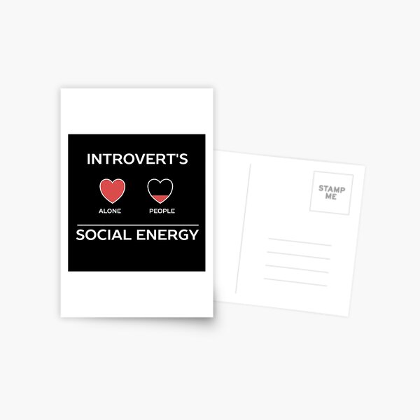 Funny Introvert Humour Postcard