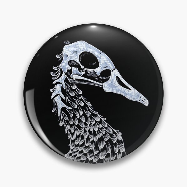 Artikelvorschau, Skelett und Schädel einer Gans mit Federn entworfen und verkauft von Ink & Silence by Loraaart.