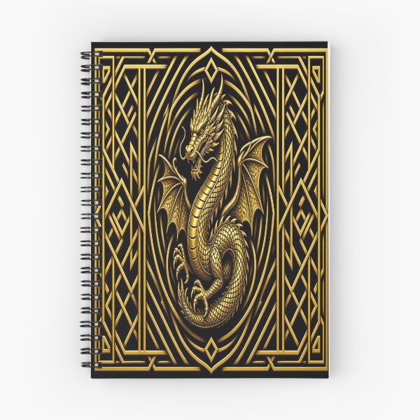 Item preview, Golden Dragon Art Deco - Mythical Metallic Gold Beast  designed and sold by Breezes-of-Ida.
