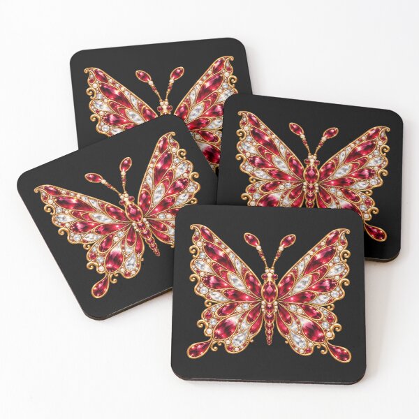 Item preview, Ruby Fantasy Butterfly – Jeweled Crystal Wings designed and sold by HO•Designs.