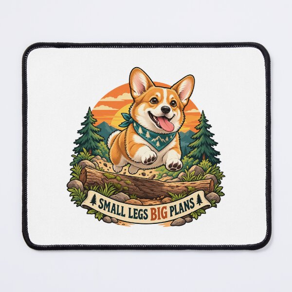 Item preview, Small Legs Big Plans Hiking Corgi designed and sold by sasaPRO.