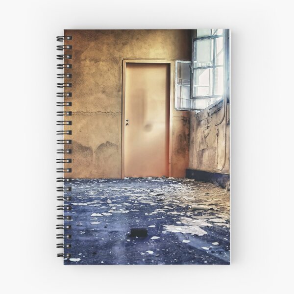 Artikelvorschau, Verlassener Raum mit Tür – Urbex-Fotografie aus einer Lederfabrik entworfen und verkauft von Pjotre7.