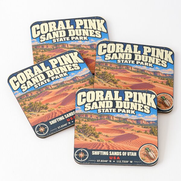 Item preview, Coral Pink Sand Dunes State Park | Utah Adventure Sticker designed and sold by naturalsurvival.