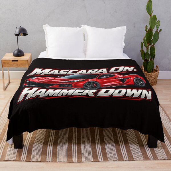 Item preview, Máscara de pestañas en un Corvette rojo Hammer Down designed and sold by TZehrfeldPhotos.
