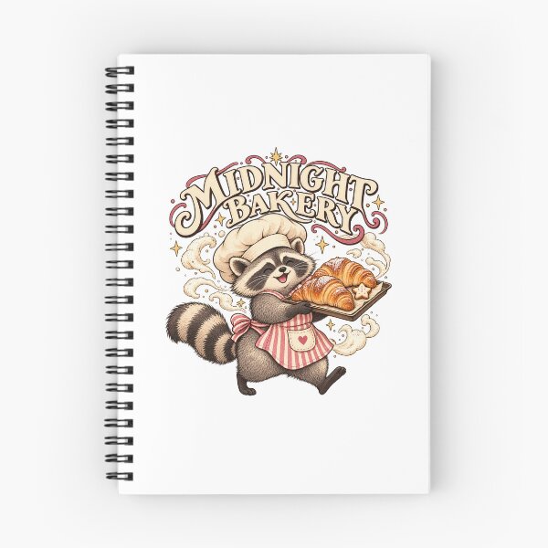 Item preview, Midnight Bakery Raccoon Chef with Croissants designed and sold by sasaPRO.
