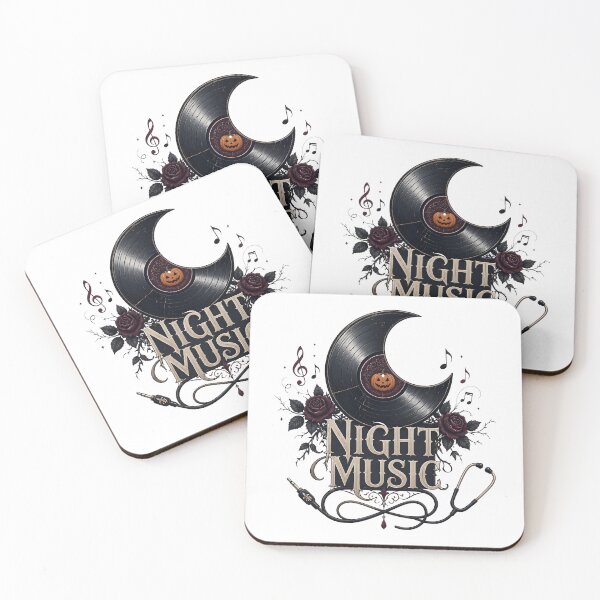 Item preview, Night Music Gothic Spooky Vinyl Record Halloween designed and sold by KristenosNehk.