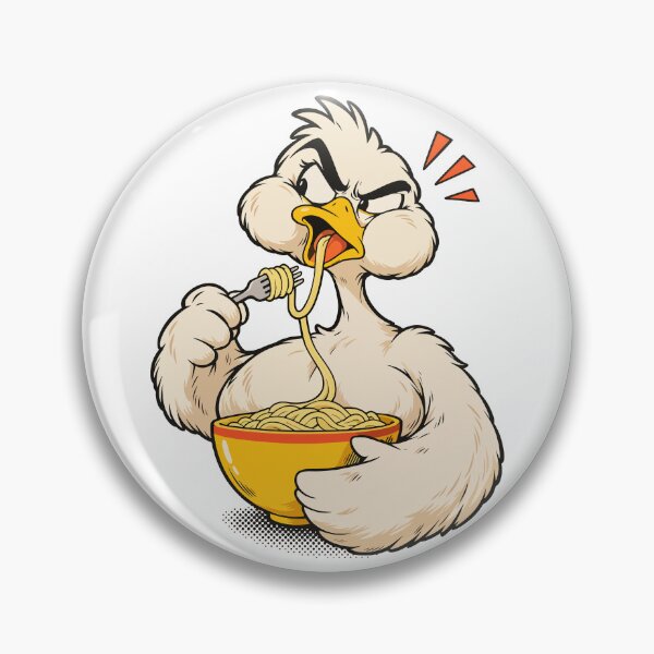 Item preview, Funny Goose Eating Spaghetti – Grumpy Pasta Lover designed and sold by AliveStyle.