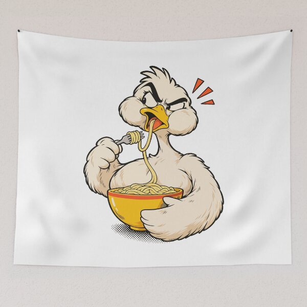 Item preview, Funny Goose Eating Spaghetti – Grumpy Pasta Lover designed and sold by AliveStyle.